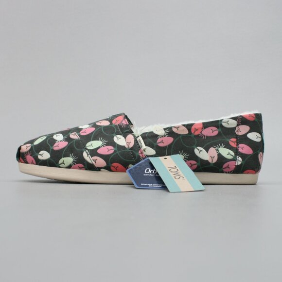 TOMS Ladies 8 Alpargata Glow in the Dark Christmas Tree Lights Shoes - 10017521 - Picture 3 of 10